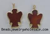 NGP2580 30*40mm angel agate gemstone pendants wholesale