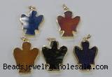 NGP2584 30*40mm angel agate gemstone pendants wholesale