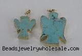 NGP2586 25*35mm - 38*48mm angel turquoise pendants wholesale