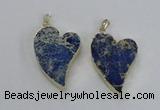 NGP2601 25*35mm - 35*45mm heart sea sediment jasper pendants