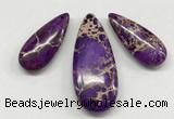 NGP261 15*30mm - 20*50mm flat teardrop sea sediment jasper pendants set