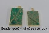 NGP2617 20*40mm - 25*45mm rectangle sea sediment jasper pendants