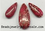 NGP262 15*30mm - 20*50mm flat teardrop sea sediment jasper pendants set