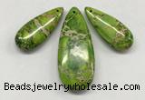 NGP264 15*30mm - 20*50mm flat teardrop sea sediment jasper pendants set