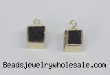 NGP2731 11*13mm - 12*15mm cube smoky quartz gemstone pendants