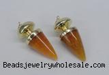 NGP2738 20*45mm - 20*50mm cone agate gemstone pendants wholesale