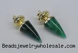 NGP2742 20*45mm - 20*50mm cone agate gemstone pendants wholesale