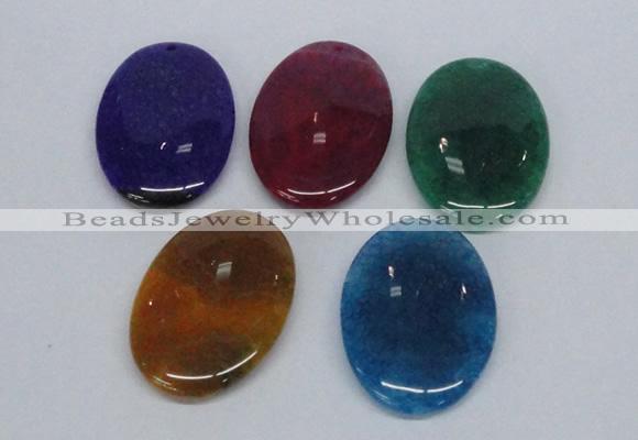 NGP2751 35*50mm oval agate gemstone pendants wholesale