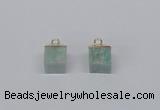 NGP2779 10*12mm - 12*14mm cube amazonite gemstone pendants