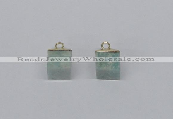 NGP2779 10*12mm - 12*14mm cube amazonite gemstone pendants