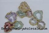 NGP2792 25*30mm - 40*45mm freeform druzy agate pendants