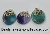 NGP2834 30*35mm - 35*45mm freeform agate gemstone pendants wholesale