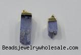 NGP2844 8*20mm - 12*40mm sticks druzy agate gemstone pendants