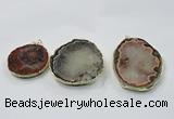 NGP2854 45*50mm - 55*70mm freeform druzy agate gemstone pendants