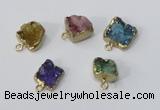 NGP2895 8*10mm - 10*12mm freeform druzy agate pendants