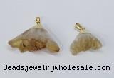 NGP2900 20*25mm - 25*40mm freeform citrine gemstone pendants