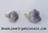 NGP2901 20*25mm - 25*30mm freeform amethyst gemstone pendants