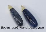 NGP2922 16*58mm - 18*60mm teardrop agate gemstone pendants