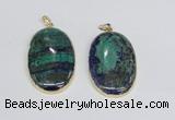 NGP2929 30*50mm - 32*52mm oval chrysocolla pendants