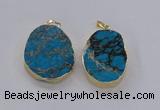 NGP2946 25*35mm – 35*45mm freeform sea sediment jasper pendants