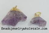 NGP2949 20*25mm – 25*40mm freeform amethyst gemstone pendants