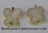 NGP3040 25*30mm - 30*35mm butterfly druzy agate pendants wholesale