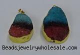 NGP3043 25*35mm – 30*40mm freeform druzy agate pendants