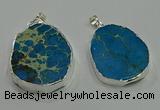 NGP3059 25*35mm – 35*45mm freeform sea sediment jasper pendants