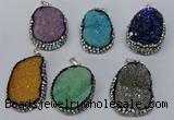 NGP3097 25*35mm – 30*40mm freeform druzy agate pendants