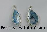 NGP3103 25*40mm - 30*50mm freeform druzy agate gemstone pendants