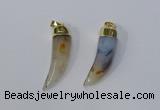 NGP3109 10*40mm - 12*45mm oxhorn montana agate pendants wholeasle