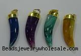 NGP3115 10*40mm - 12*45mm oxhorn agate pendants wholesale