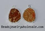 NGP3150 25*35mm - 35*45mm freeform sea sediment jasper pendants