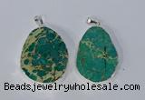 NGP3154 25*35mm - 35*45mm freeform sea sediment jasper pendants