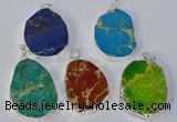 NGP3156 25*35mm - 35*45mm freeform sea sediment jasper pendants