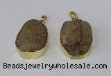 NGP3164 22*30mm - 25*35mm freeform druzy agate gemstone pendants