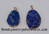 NGP3185 25*35mm - 35*45mm freeform sea sediment jasper pendants