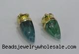 NGP3251 15*30mm - 18*35mm faceted bullet fluorite pendants