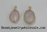 NGP3270 18*25mm - 30*35mm freeform rose quartz pendants