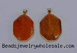 NGP3303 35*45mm freeform agate gemstone pendants wholesale