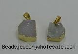 NGP3321 8*12mm - 15*20mm freeform druzy agate gemstone pendants