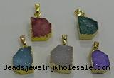 NGP3329 8*12mm - 15*20mm freeform druzy agate gemstone pendants