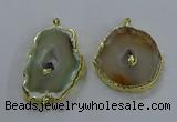 NGP3361 45*55mm - 50*65mm freeform druzy agate pendants