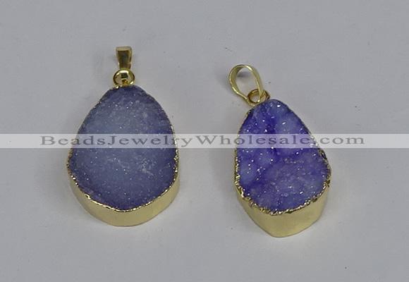 NGP3476 18*25mm - 20*30mm freeform druzy agate gemstone pendants