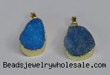 NGP3478 18*25mm - 20*30mm freeform druzy agate gemstone pendants