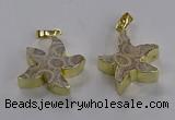 NGP3509 24*25mm starfish fossil coral pendants wholesale