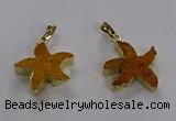 NGP3510 24*25mm starfish fossil coral pendants wholesale