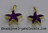 NGP3511 24*25mm starfish fossil coral pendants wholesale