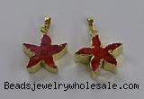 NGP3512 24*25mm starfish fossil coral pendants wholesale