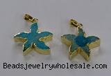 NGP3513 24*25mm starfish fossil coral pendants wholesale